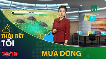 Thời tiết tối và đêm 26/10/2023: Bắc Bộ từ chiều mai mưa xuất hiện | VTC14