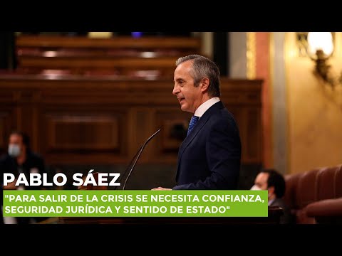 Pablo Sáez: "Para salir de la crisis se necesita confianza, seguridad jurídica y sentido de Estado"