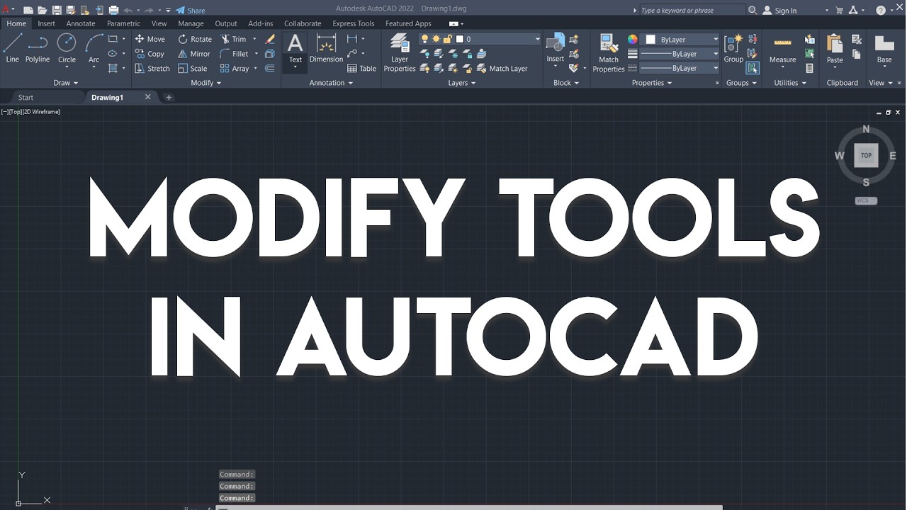 Modify Autocad Modify Tools in AutoCAD - YouTube