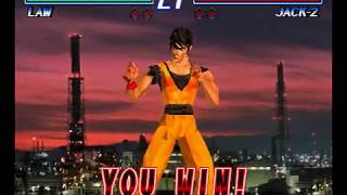 Tekken 2 Ps1 - Law - Arcade Mode - Original Music Feb 6, 2018