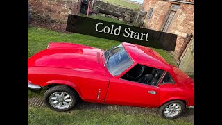 Triumph Spitfire 1500 - Cold Start With Engine / Exhaust Sounds