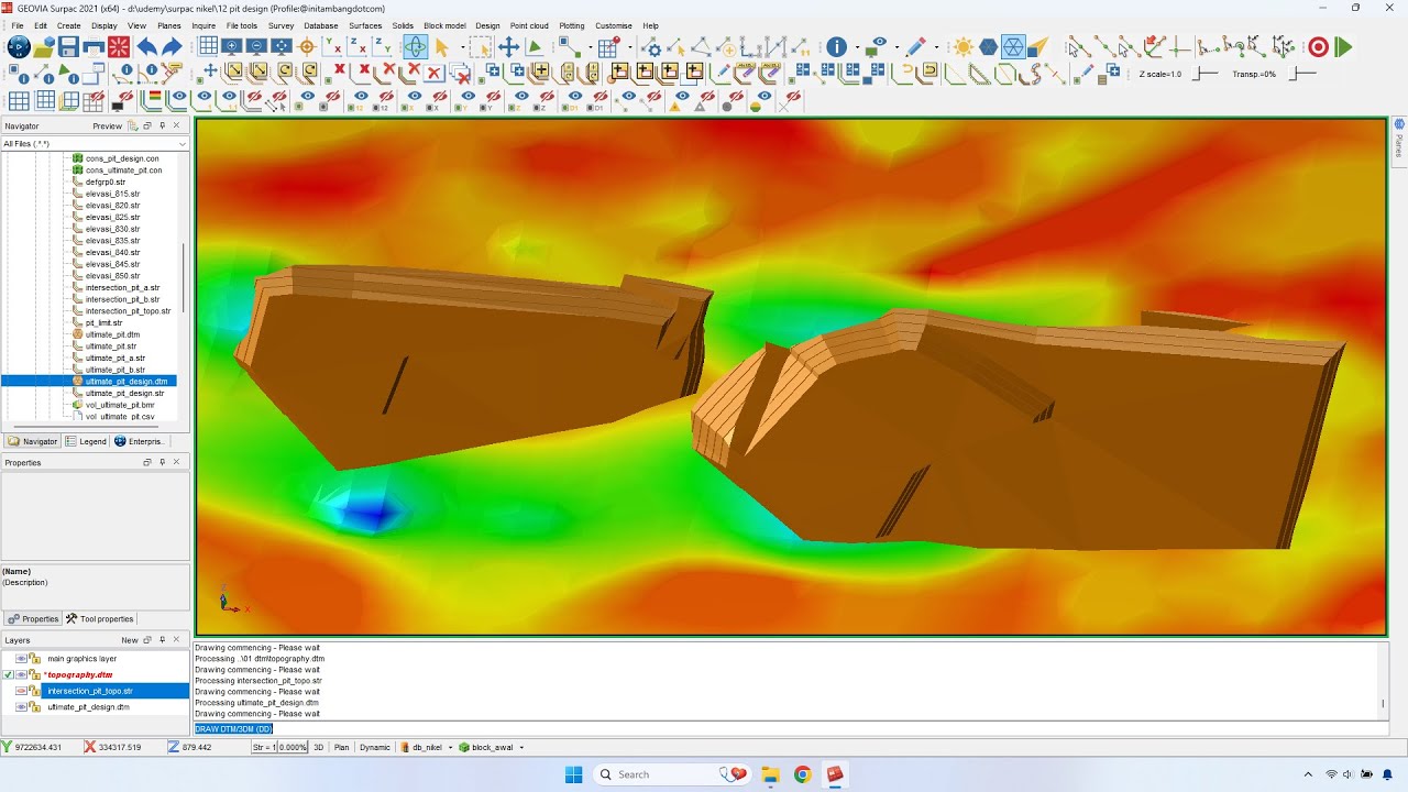 Tutorial Design Tambang Nikel dengan Software Surpac - YouTube