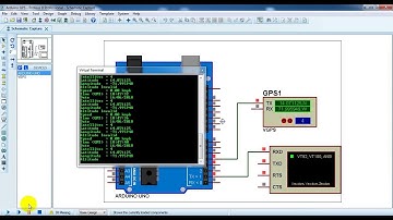 Arduino with GPS module Proteus simulation