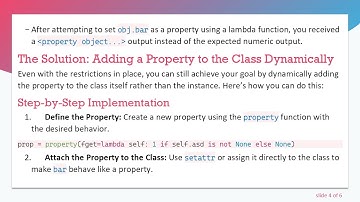 How to Dynamically Add a property Attribute to a Python Class Instance