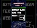 Extract text from website #coding #programming #pythonforbeginners #learnpython