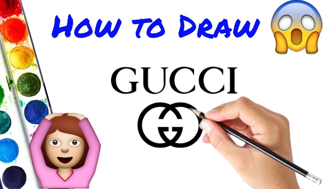 How to Draw Gucci Logo Easy  Famous Logos Drawings for Beginners