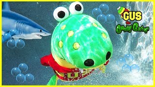 Outdoor Pool Fun with Lightning McQueen Swimming Shark Race