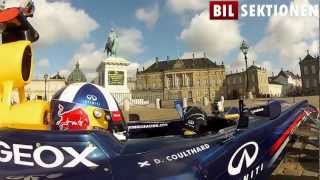 David Coulthard drives Red Bull F1 racer in Copenhagen