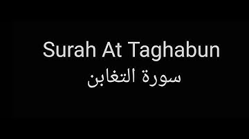 Surah At Taghabun by Saad Al Ghamdi with English translation سورة التغابن للشيخ سعد الغامدي