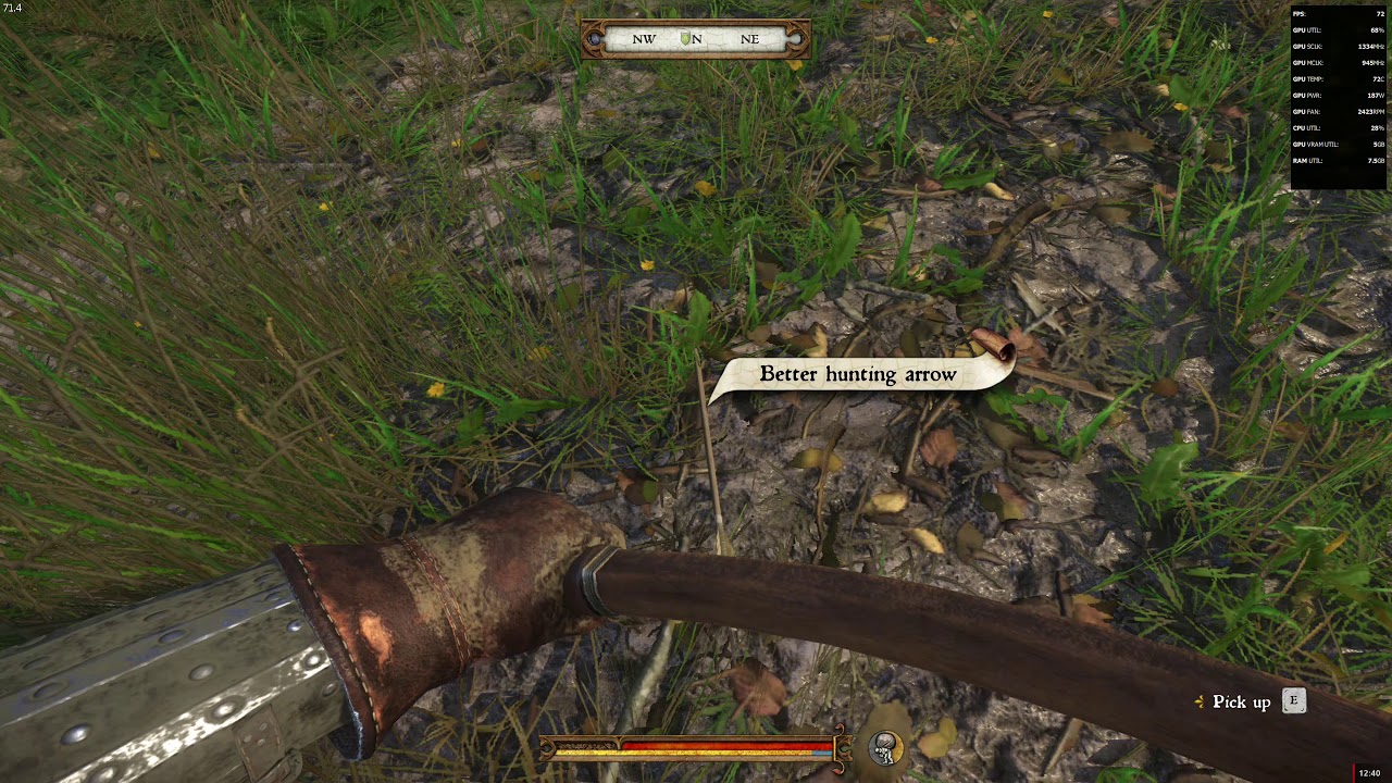 Kingdom Come Deliverance Hunting Rabbit i7 8700k stock RX VEGA