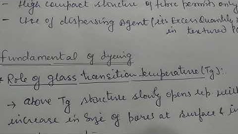 Theory of Dyeing Video lecture-I