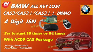 How to use ACDP to program BMW CAS3/CAS3+/CAS3++  4 Digit ISN all key lost