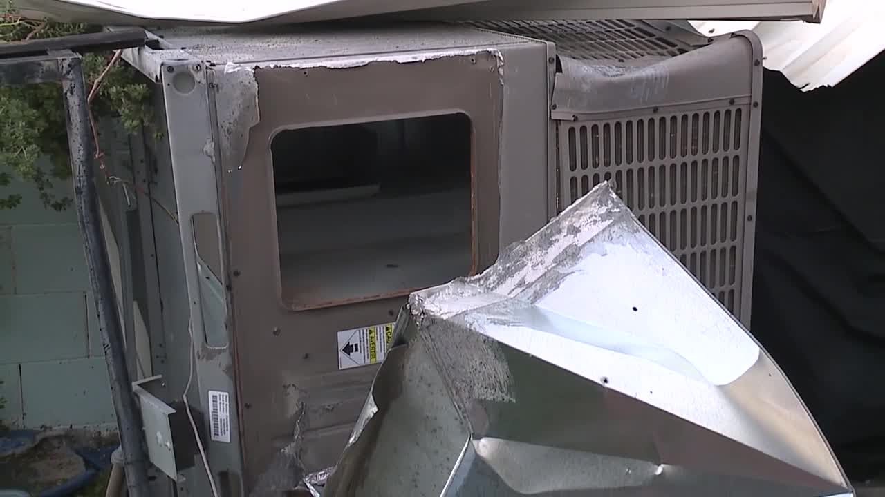 Microburst damages Tempe homes, topples trees and air conditioning
