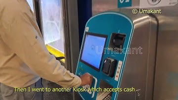 After Failing to Top up using Forex card I used cash in another Kiosk Singapore Ezlink card