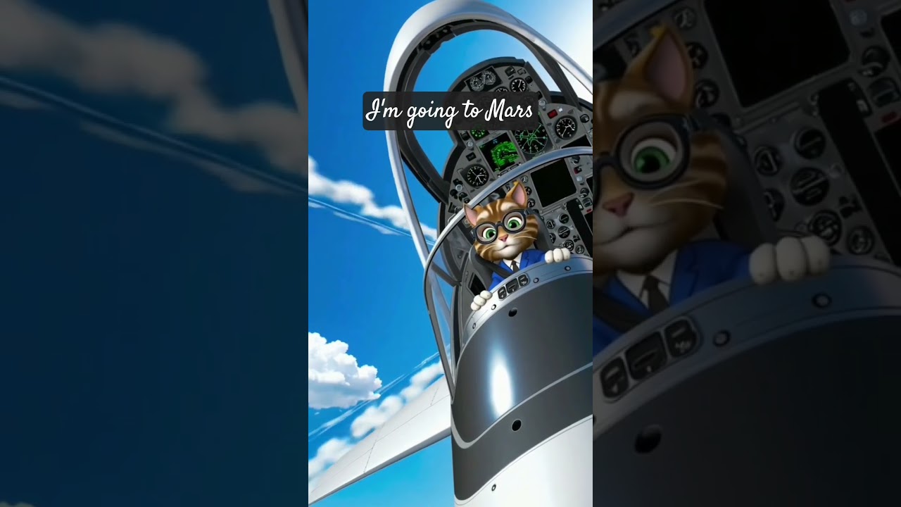 My Cat became astronaut #space #travel #cat #ai #funny #animation #cartoon #asmr #shorts #new #mars