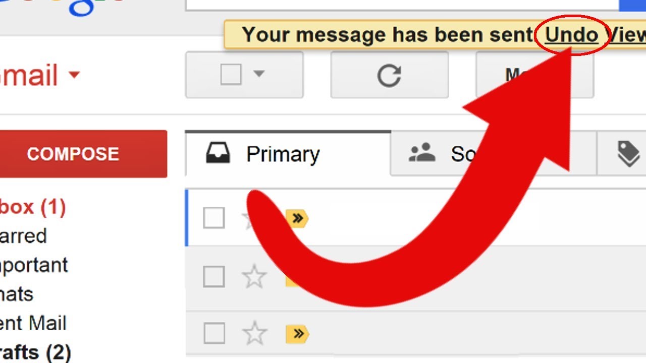 How To Cancel An Email Sent In Gmail Youtube