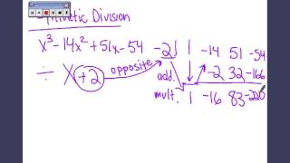 video lesson alg 2 5 4 synthetic division