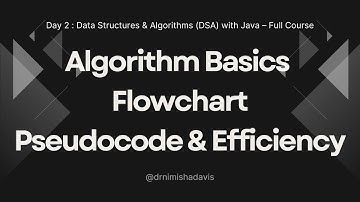 Dag 2 – Algoritmebeginselen in Java | Stroomdiagram, pseudocode en efficiëntie uitgelegd | DSA vo...
