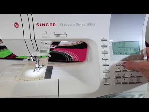 Singer Quantum Stylist 9960 11 Stitch Width, Length & Needle Positions
