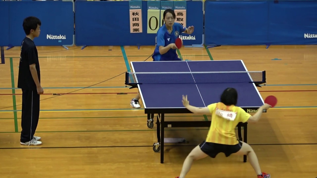 2018ih 卓球女子 学校対抗1回戦 秋田商業 秋田県 Vs 鳥取敬愛 鳥取県 Youtube