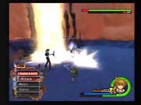 Kingdom Hearts II - Sora & Leon & Cloud Vs. Sephir...