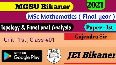 introduction to topology & topological space // Mathematics / for M.Sc. / M.A. / Regular / Private
