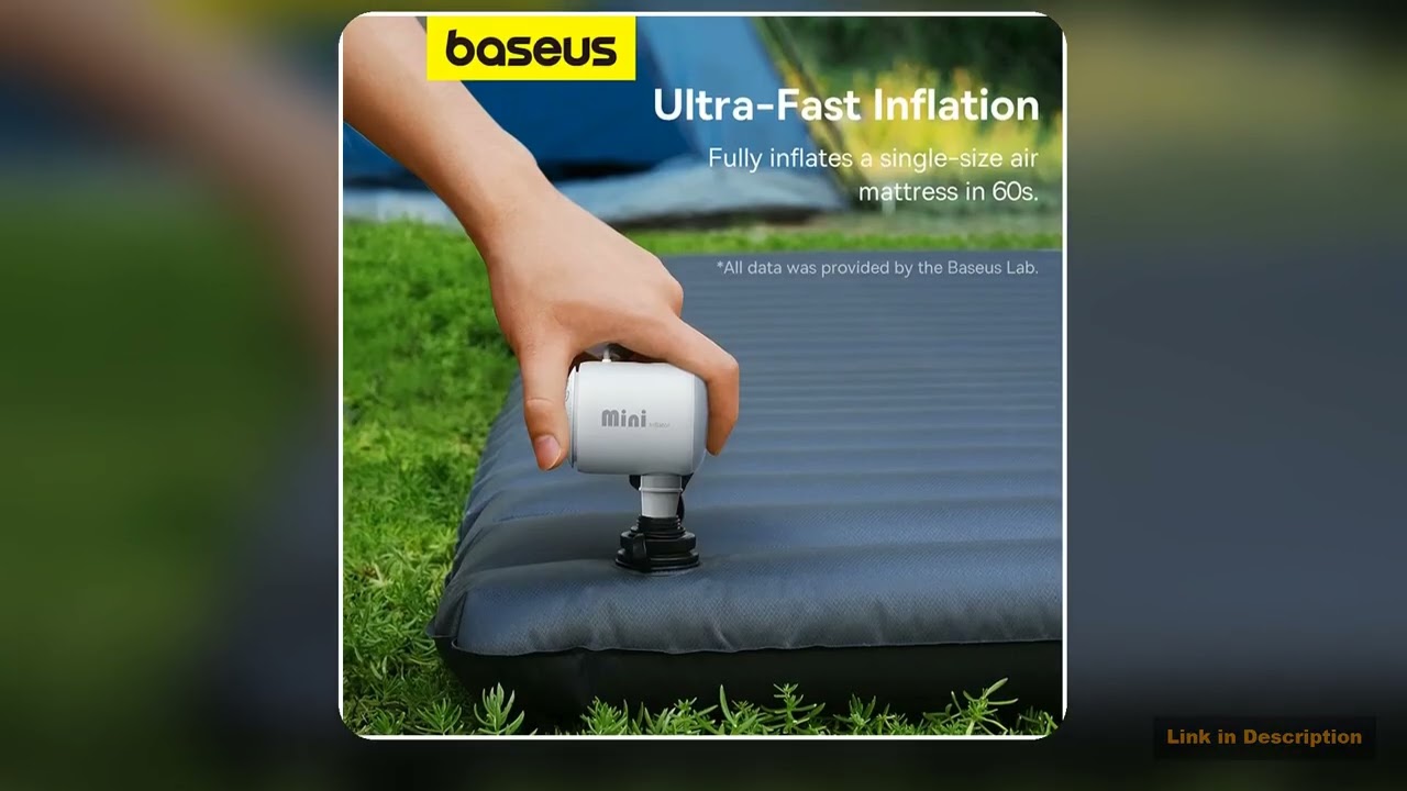 Baseus Wireless Air Compressor Mini Air Inflator Pump for Air Mattresses Beds Inflatable Mats Swim