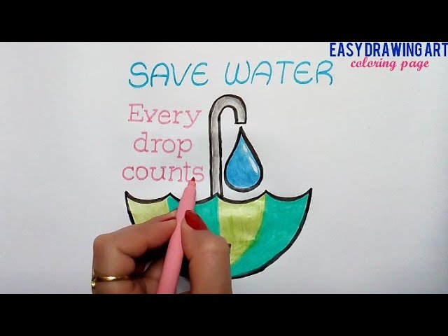 save water slogan in hindi || how to write world water day slogan in hindi  || water day drawing - YouTube