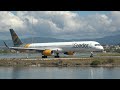 (4k) Condor Boeing 757-300 taxi and departure from Corfu. #planespotting #b757 #corfuairport