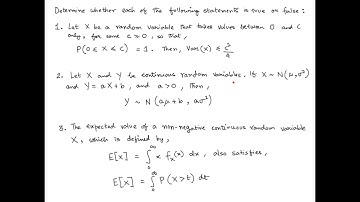 Problem 5: True or False Points Possible (Graded) Determine whether each of the following statement…