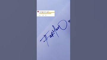 How to make a sign letter F #Farhan signature style #calligraphy signature style name F
