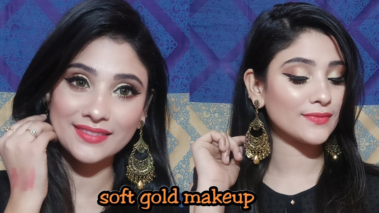Soft gold wedding Makeup Europe girl Paris Make up || shystyles