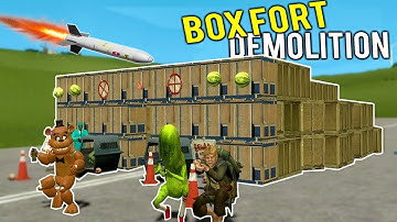 BOX FORT vs BOX FORT ROCKET CATAPULT CHALLENGE! - Gmod Garry