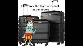 POV: your the flight attendant at the airport