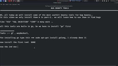 Gf & waybackurls tools install (Bug Bounty )Tools:- Part 1