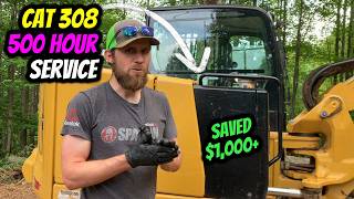 Performing 500 Hour CAT 308CR Excavator Maintenance  