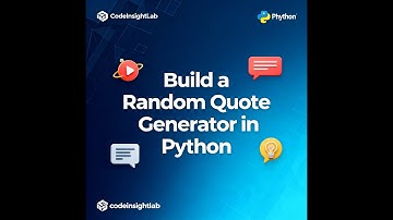"Build a Random Quote Generator in Python | Daily Motivation App"