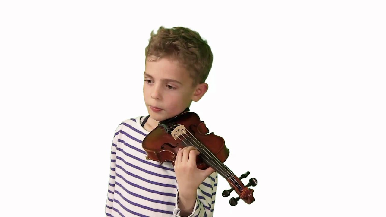 Pascal (7 Jahre) erklärt die Geige