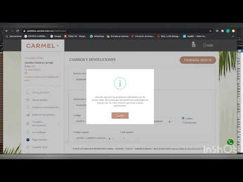 VÍDEO NUEVO PROCESO DE CAMBIOS CARMEL