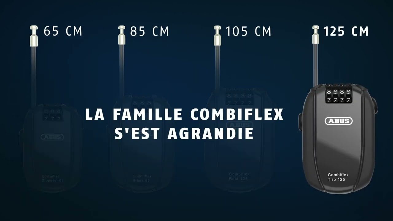 Antivol Câble ABUS Combiflex - Code à Chiffres Pour Skis, Casque Et Bagages
