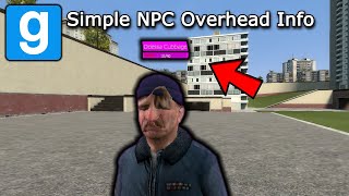 Gmod Addon Showcase - Simple NPC Overhead Info