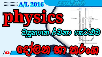 Physics |AL 2016| Oscillations & waves| Structured essay problem| Complete discussion in Sinhala