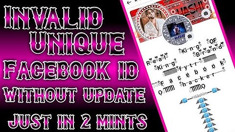 Unique invalid name facebook account / Invalid name facebook id without update / unique name fb id