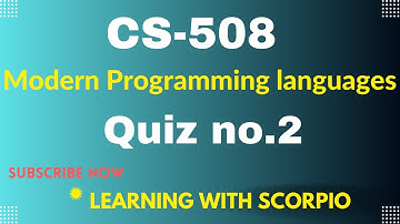 CS508 quiz 2 Spring 2023| cs508 quiz 2 solution 2023|cs508 quiz 2  2023|cs508 quiz no.2 Solution