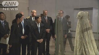 仏リヨン訪問の皇太子さま　織物博物館を訪問(18/09/09)