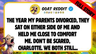 The year my parents divorced, they sat on either side of me and held me close to comfort me. Don't..
