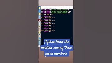 How to find middle of three numbers in Python #python #pythontutorial #shorts