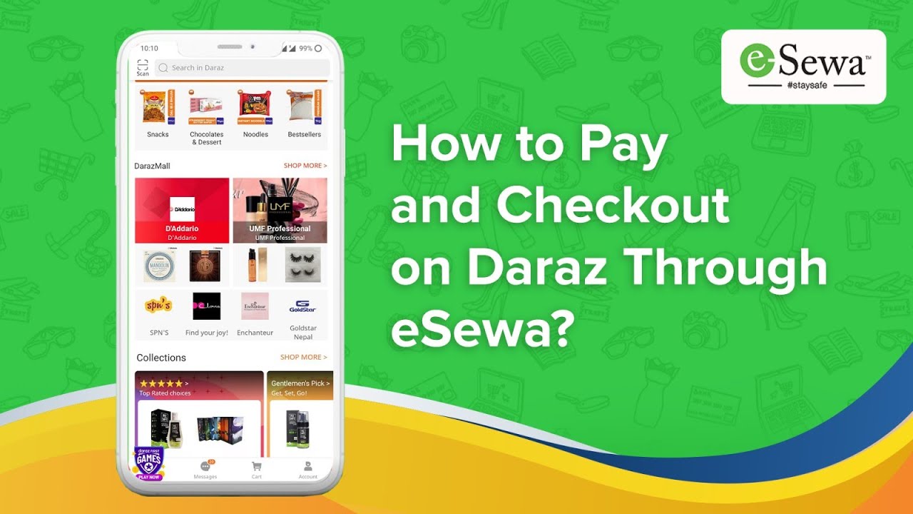 How to Pay and checkout on Daraz through eSewa? YouTube
