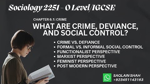 O Level Sociology 2251 | Chapter 6.1: Crime, Deviance & Social Control Explained #sociology #css