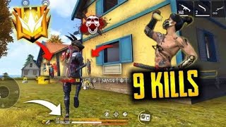 FF solo gameplay| 9 kills elite master lobby|